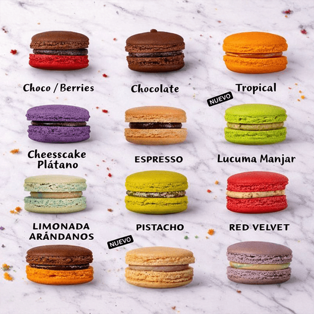 Macarons artesanales - Clásico francés de textura perfecta: exterior crocante, interior suave y relleno gourmet. en Le Grenier